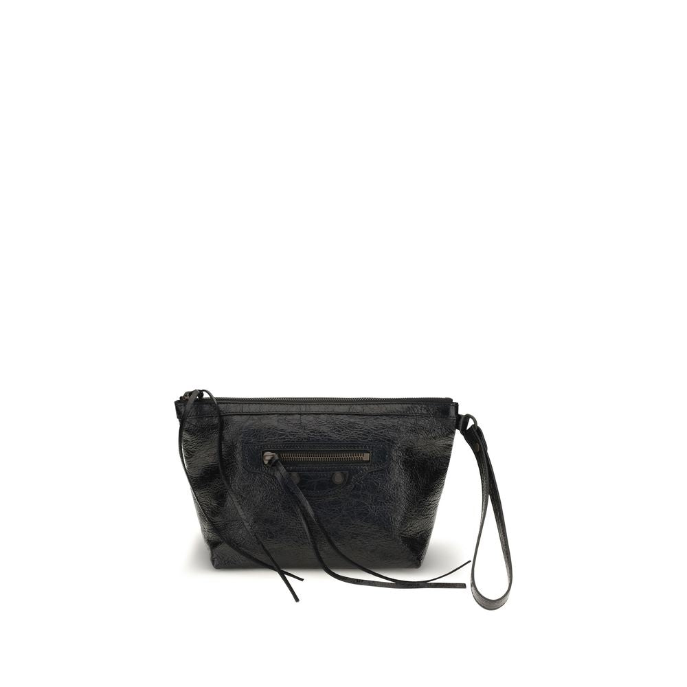 Balenciaga Black Calf Leather Bos Taurus Clutch Bag