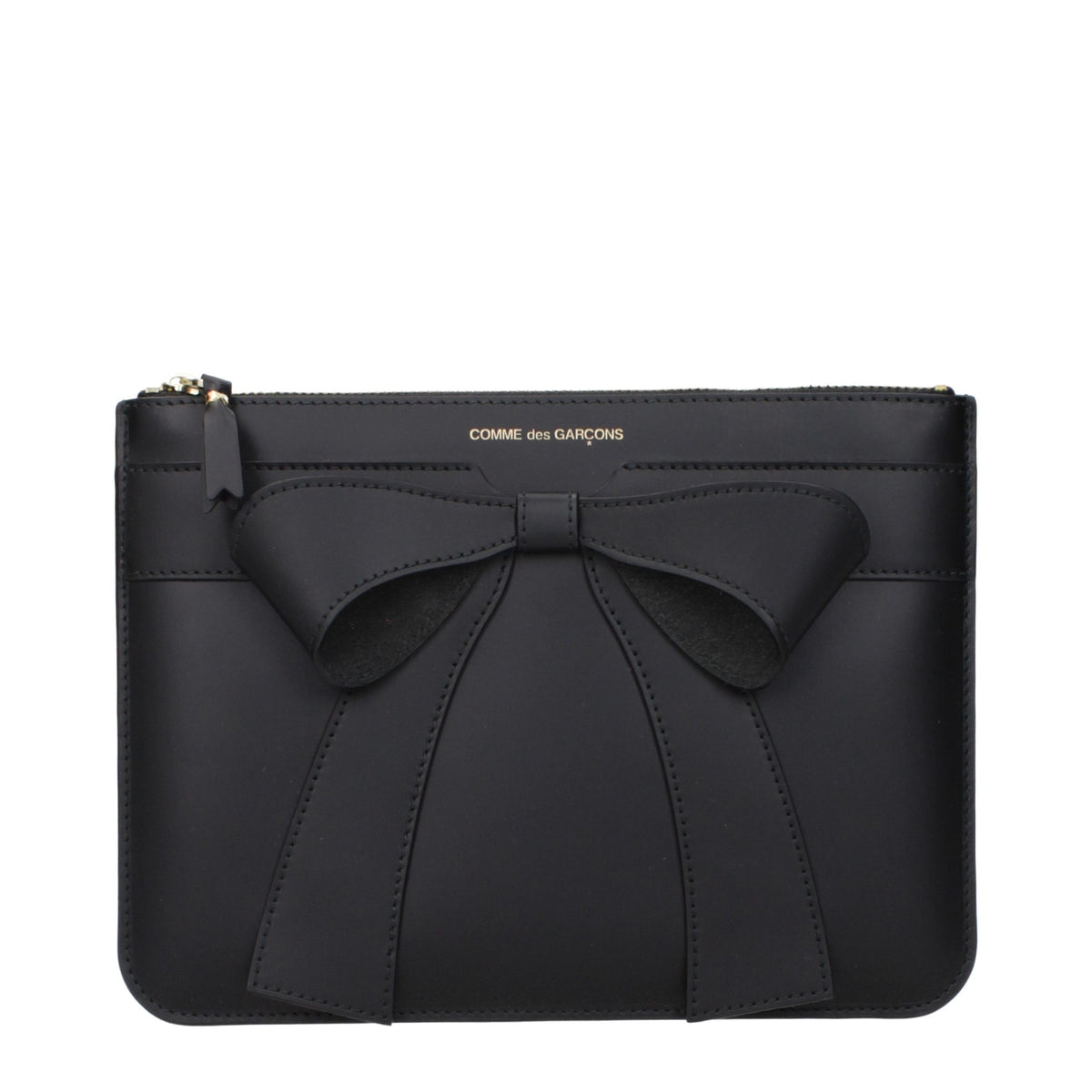 Comme Des Garçons Black Leather Clutch Bag
