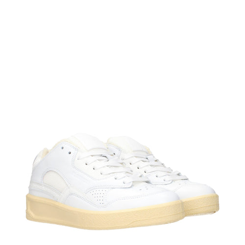 Jil Sander White Leather Low Top Sneakers
