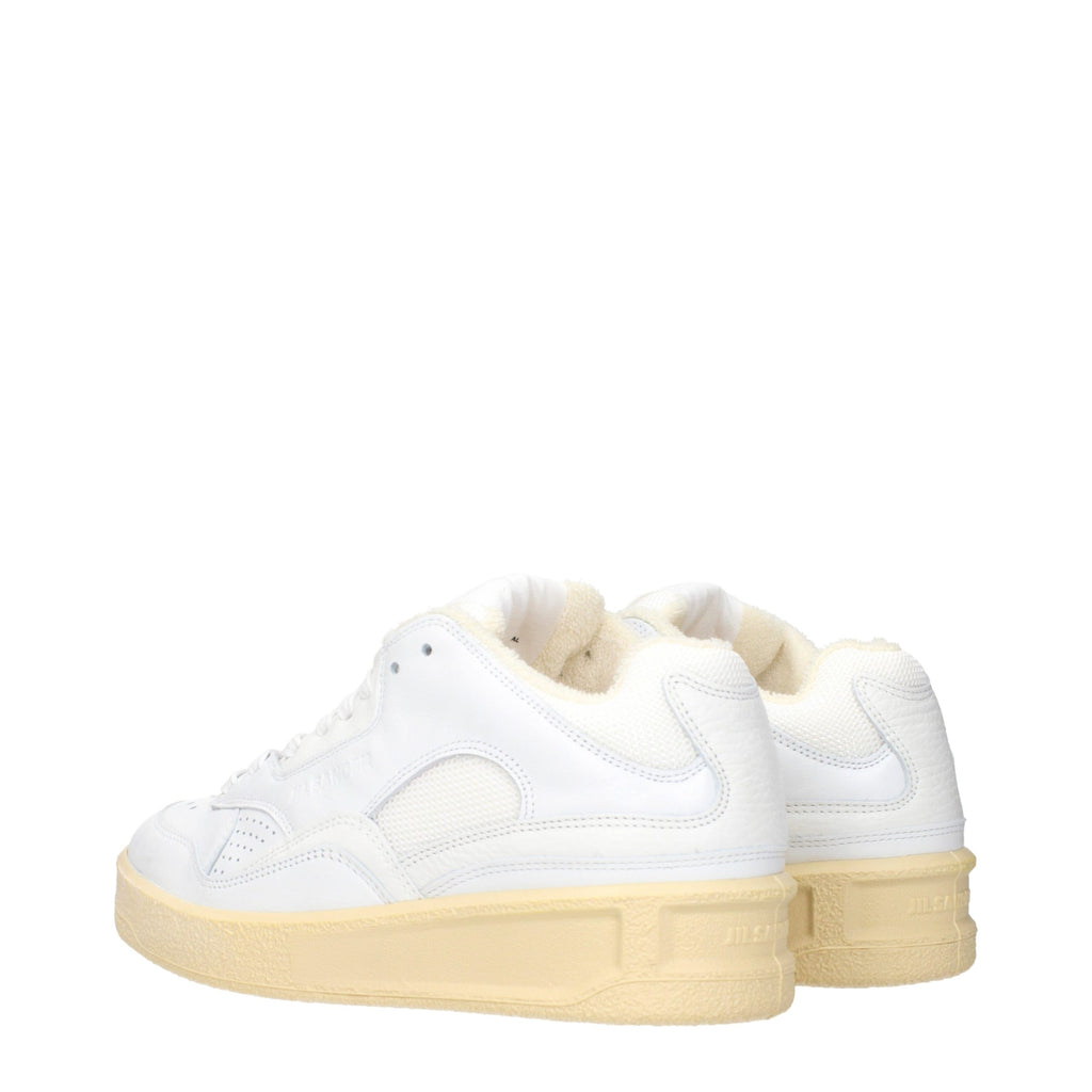 Jil Sander White Leather Low Top Sneakers