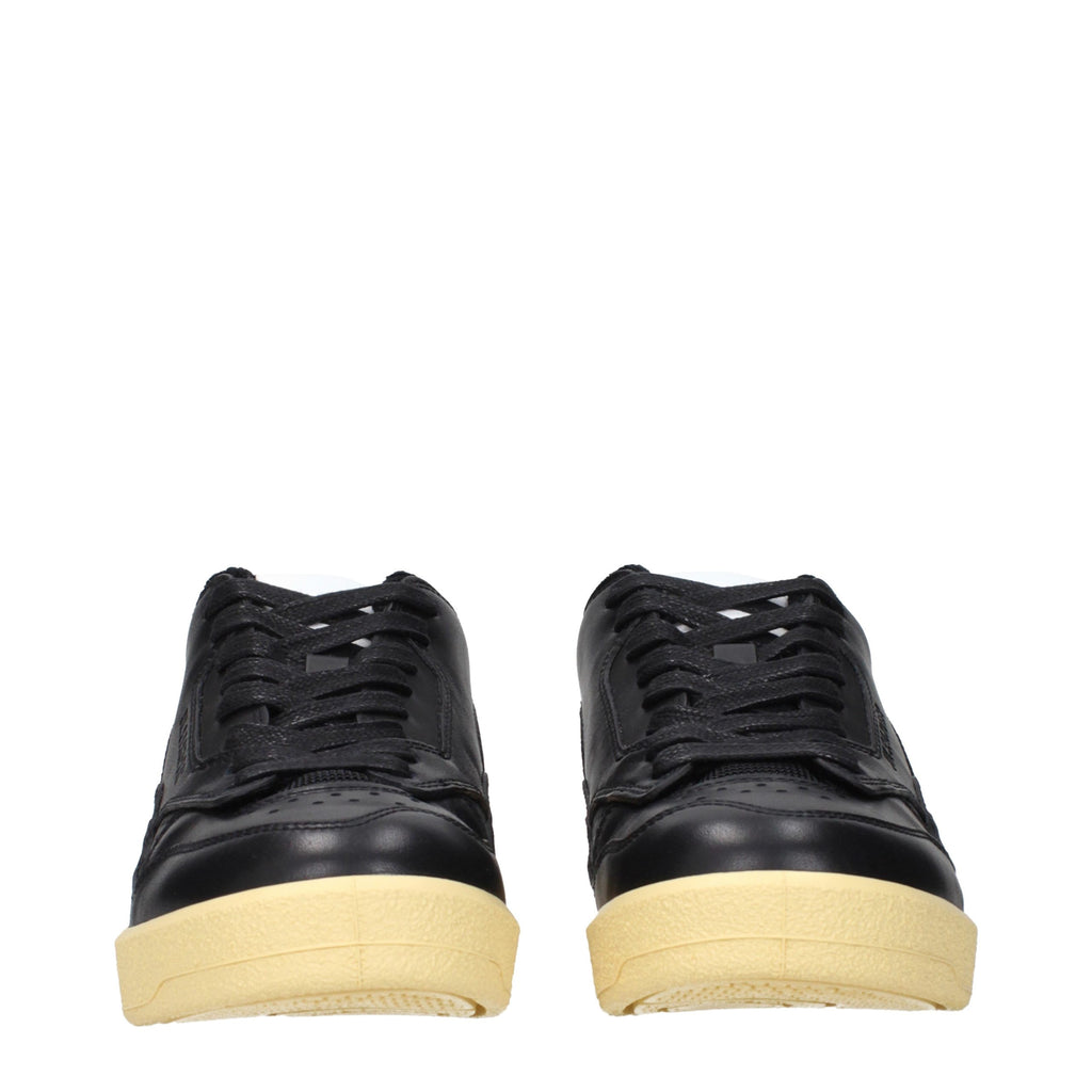 Jil Sander Black Leather Low Top Sneakers