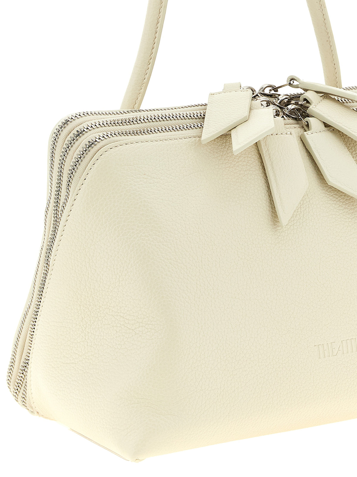 The Attico White Calfskin Shoulder Bag