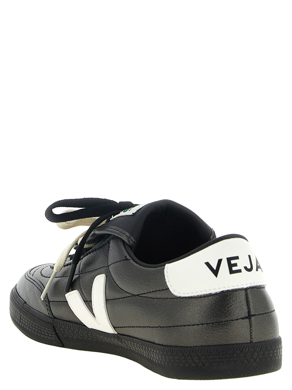 Veja Black Calfskin Low Top Sneakers
