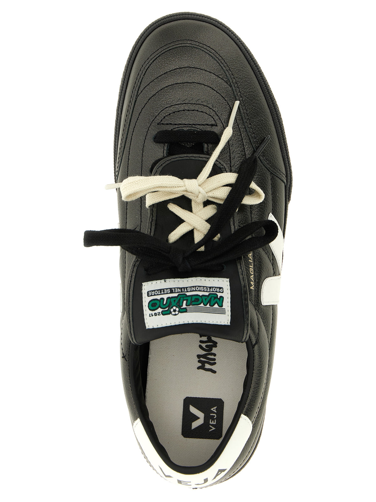 Veja Black Calfskin Low Top Sneakers