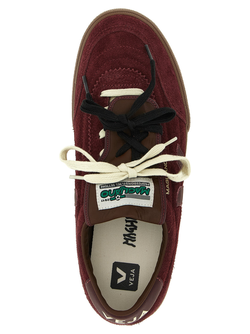Veja Bordeaux Calfskin Low Top Sneakers