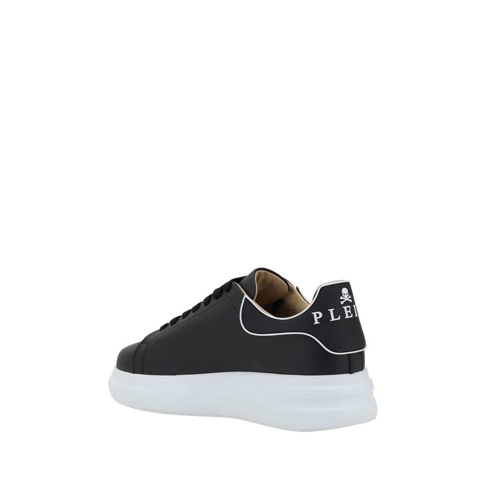 Philipp Plein Black Calf Leather Bos Taurus Low Top Sneakers