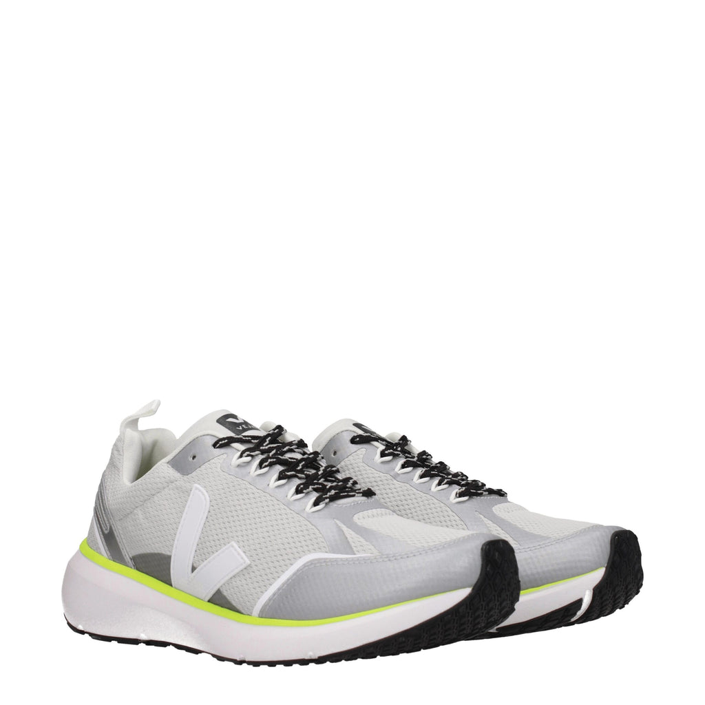 Veja Gray Fabric Athletic Sneakers