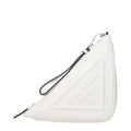 Prada White Leather Clutch Bag