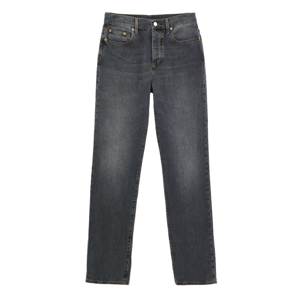 Gucci Gray Cotton Relaxed Fit Jeans