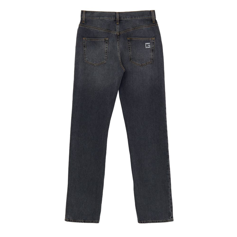 Gucci Gray Cotton Relaxed Fit Jeans