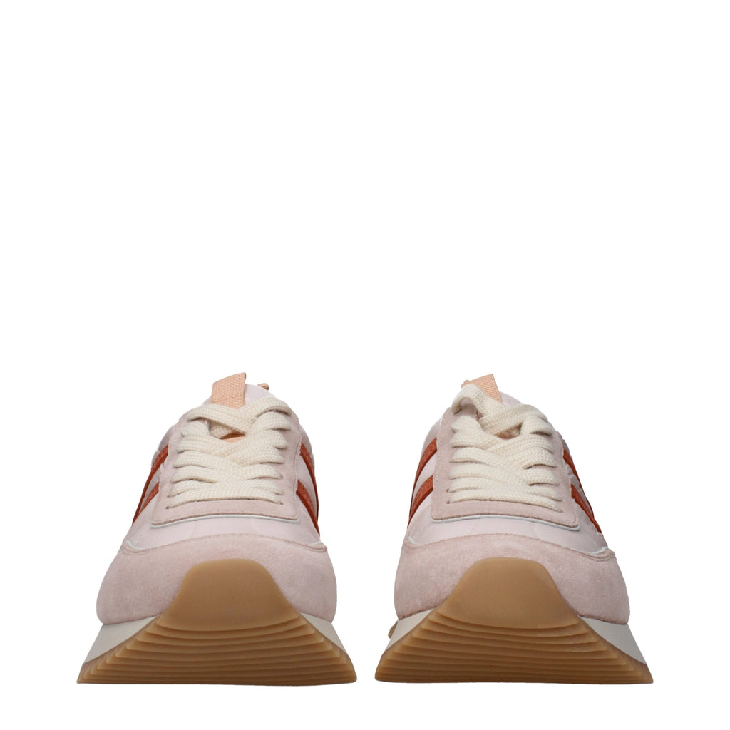 Moncler Pink Fabric Chunky Sneakers
