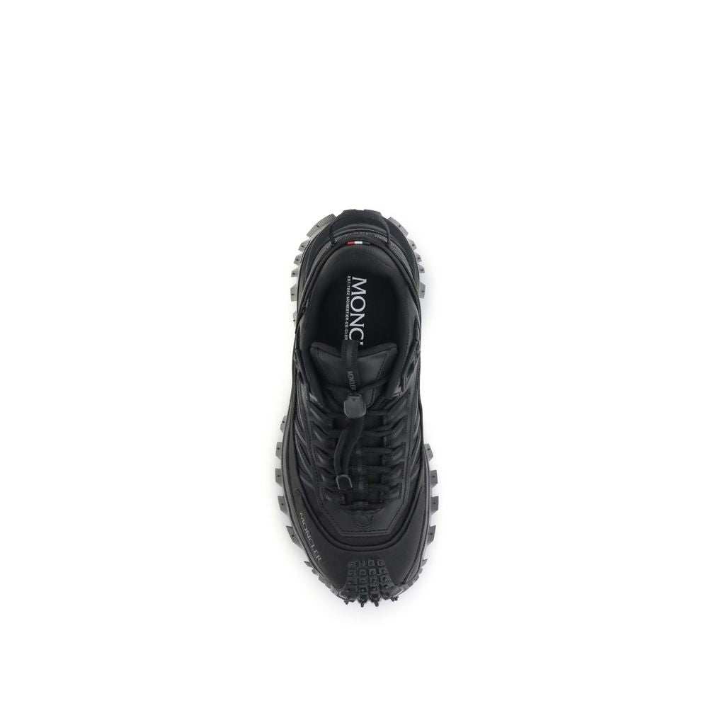 Moncler Black Calf Leather Bos Taurus Athletic Sneakers