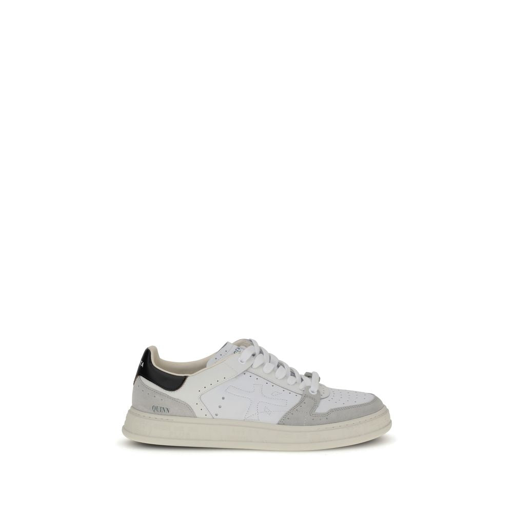 Premiata White Calf Leather Bos Taurus Low Top Sneakers