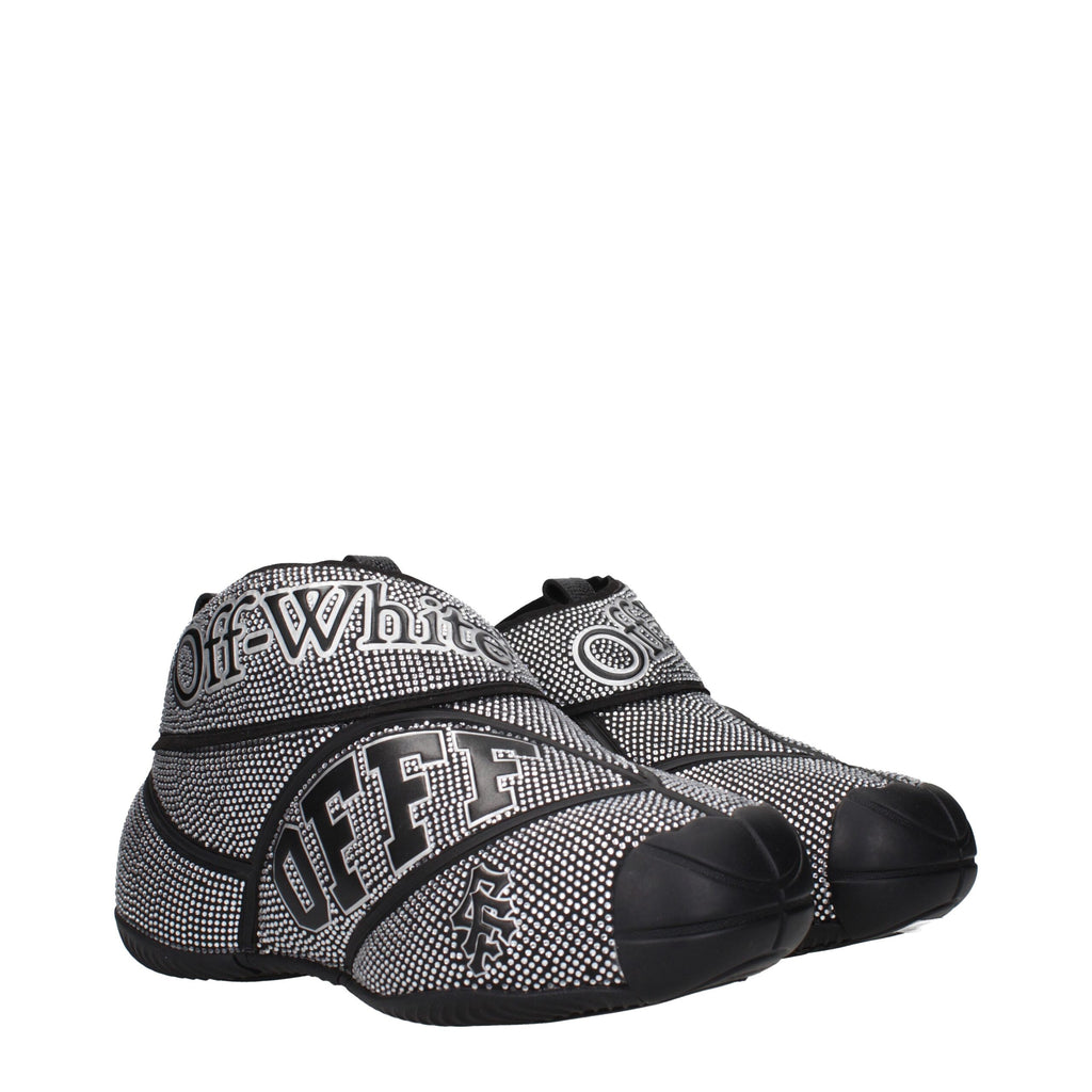 Off-White Black Cotton Sneakers